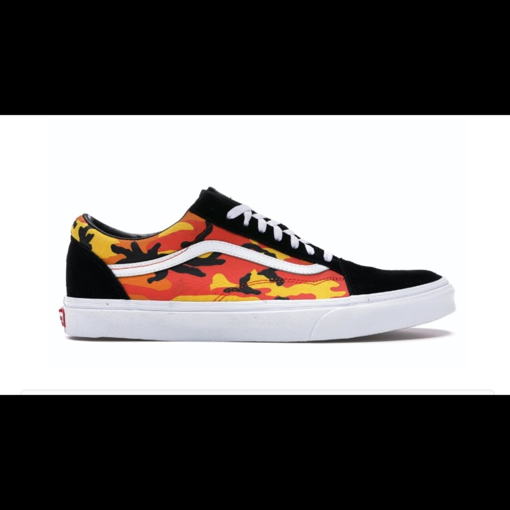 Vans old skool rare colorway pop orange camo